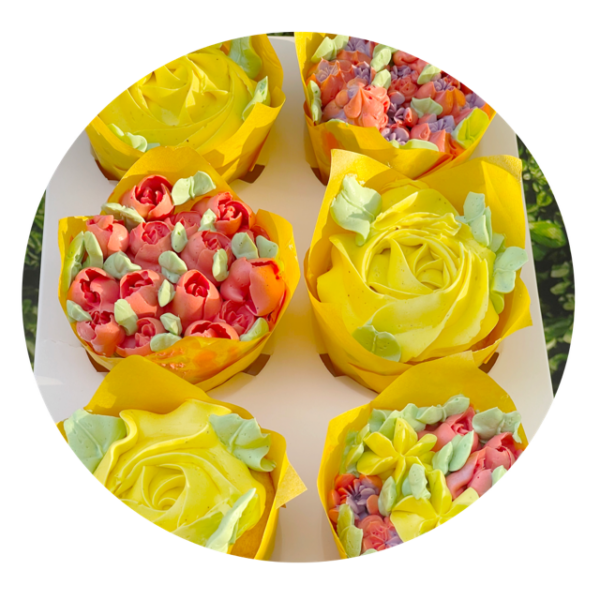 Mother's Day flowers cupcakes
