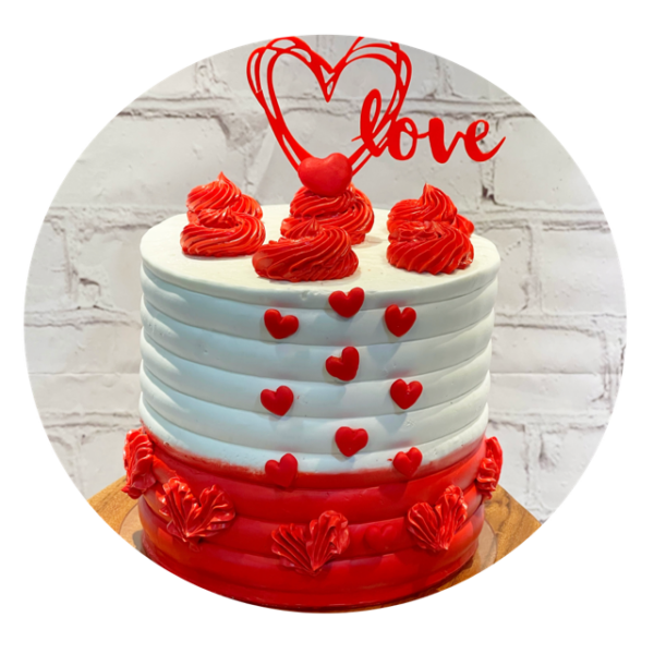 Valentine's custom cake